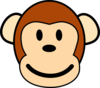Happy Monkey Face Clip Art